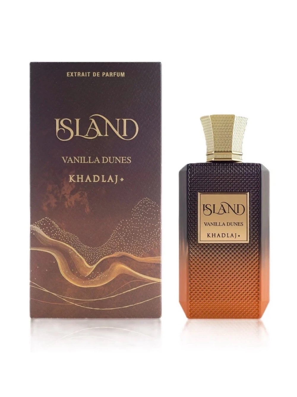 Khadlaj Island Vanilla Dunes Extrait de Parfum - Brown & Gold Bottle